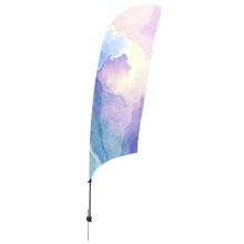Custom Full Color Printing Outdoor Advertising Windproof Feather Flag